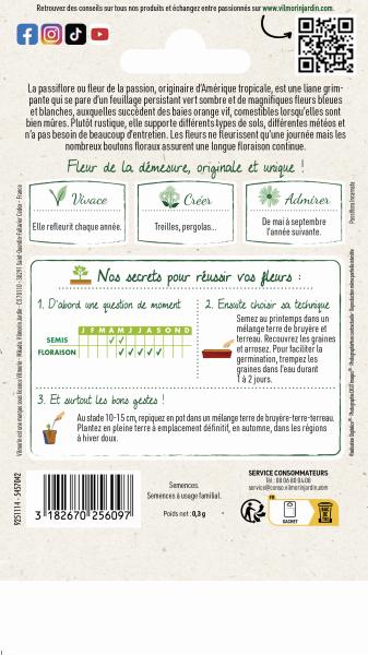Fleurs - Passiflore (Fleur de la Passion) - MEDIA_PACKAGING_VERSO